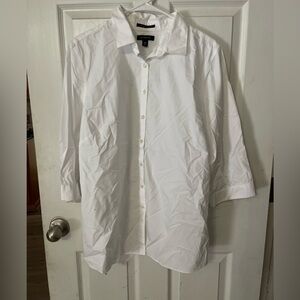 Lands End Supima Cotton Button Down Shirt Size 18W